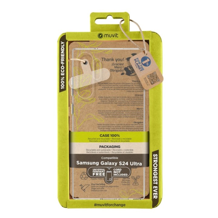 muvit funda muvit recycletek para samsung galaxy s24 ultra transparente
