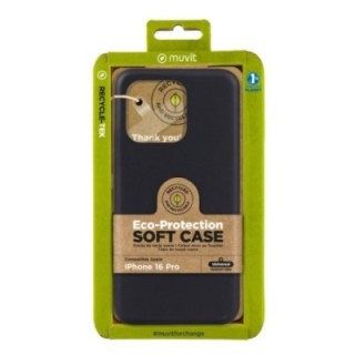 muvit funda muvit recycletek para apple iphone 16 pro negra