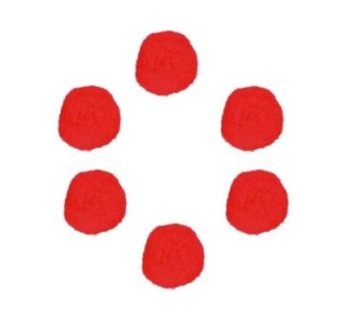 b. 50 pompones innspiro pp 25mm rojo