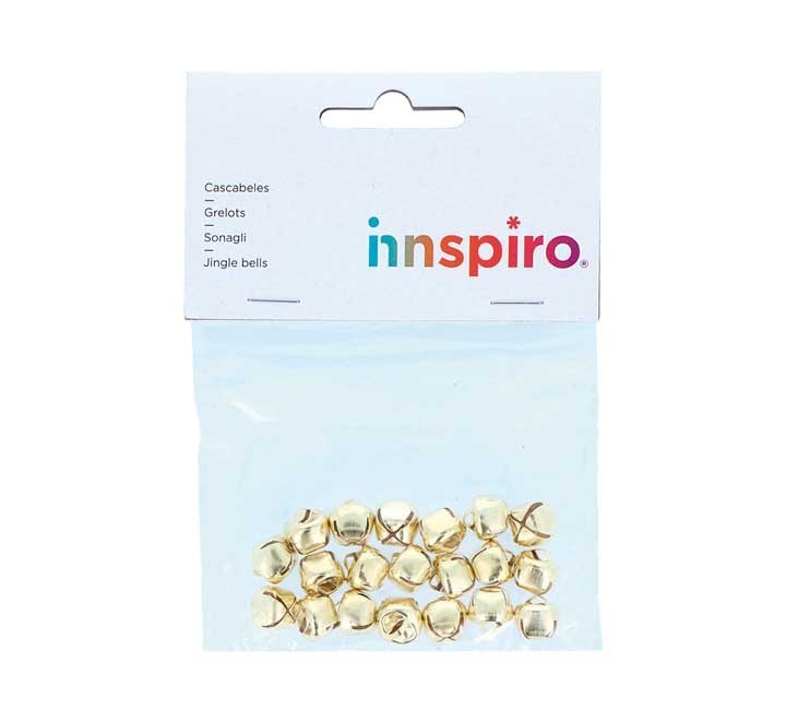 b. 20 cascabeles innspiro metal 12mm oro