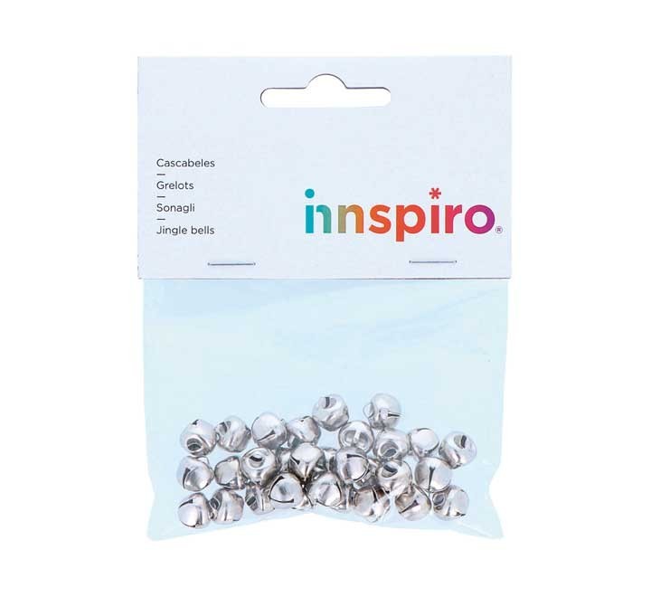 b. 30 cascabeles innspiro metal 10mm plata