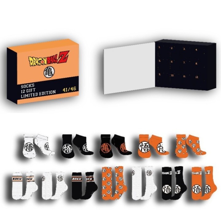 cerda caja regalo 12 pares calcetines dragon ball talla 41   46