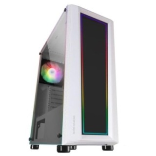 mars gaming caja ordenador mars gaming mc   art atx argb cristal templado blanco