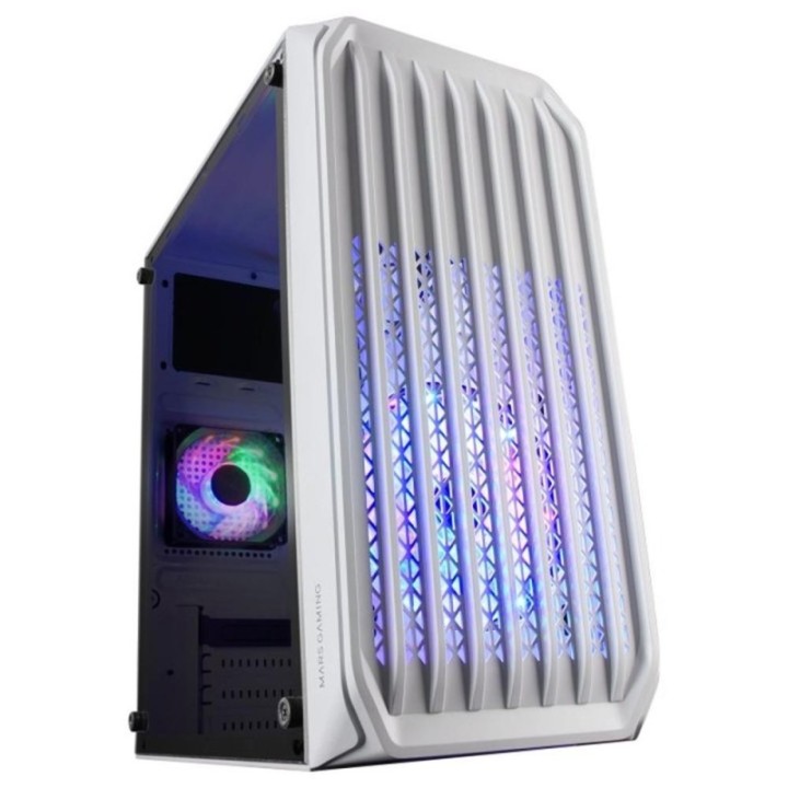 mars gaming caja ordenador mars gaming mc   s2 frgb cristal templado blanco