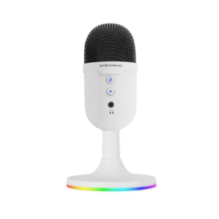 mars gaming microfono compacto mars gaming mmiccx usb blanco