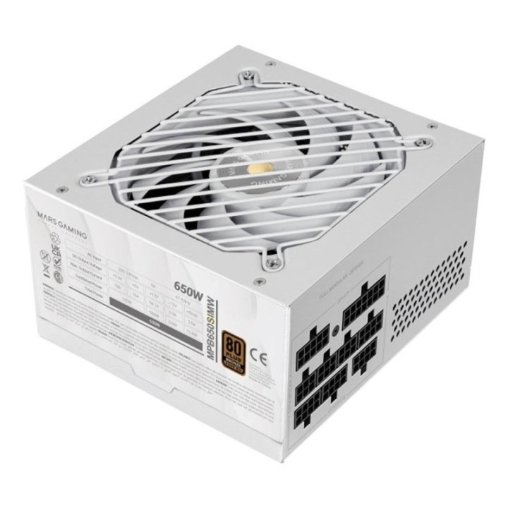 mars gaming fuente alimentacin mars gaming mpb650simw atx 650w blanca