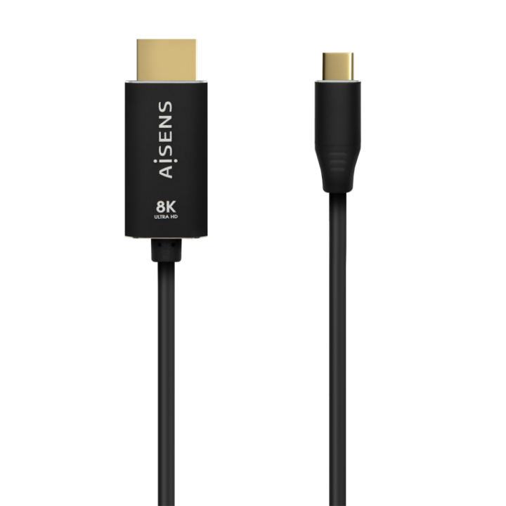 cable conversor aisens aluminio usb c a hdmi 2.1 8k60hz 2.0m