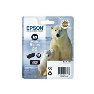 epson cartucho tinta epson t261140 negro photo black 26 xp   600   605   700   800    oso polar