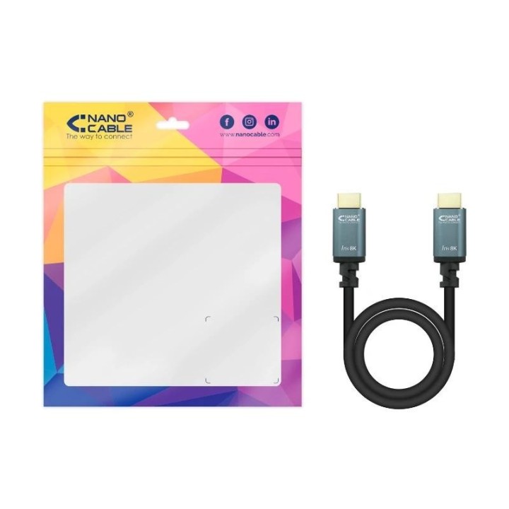 nanocable cable hdmi 2.1 iris 8k m m 5 metros