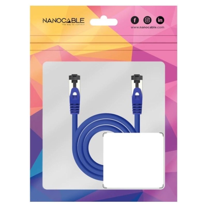 nanocable cable red cat. 8.1 2ghz sstp azul 1m