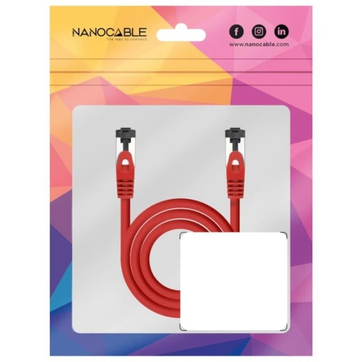 nanocable cable red cat. 8.1 2ghz sstp rojo 2m