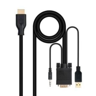 nanocable conversor vga+audio a hdmi m m 1,8 m