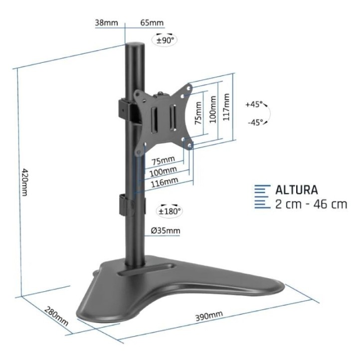 iggual ssm01 soporte sobremesa 1 monitor 13 32