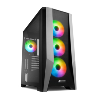 caja atx sharkoon tg7m 2xusb3.0 sin fuente negro