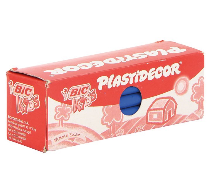 est. 25 lapiz cera bic plastidecor azul cl