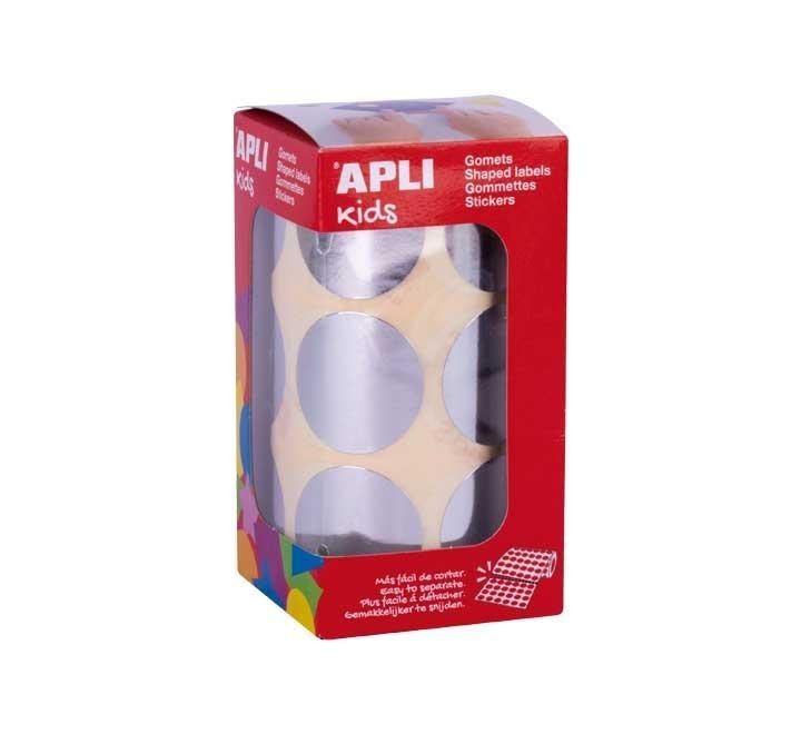 rollo gomets apli redon. 33mm metal plata