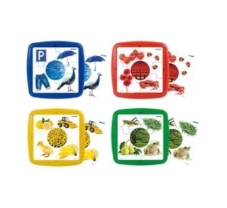 set 4 puzzles 6 pz. miniland colores 36203
