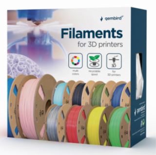 filamento gembird pla azul 1,75 mm 1 kg