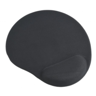 alfombrilla gembird soporte gel negro 260x220x4