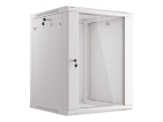 armario lanberg mural rack 19" 15u 600x600 flat pack gris puerta cristal