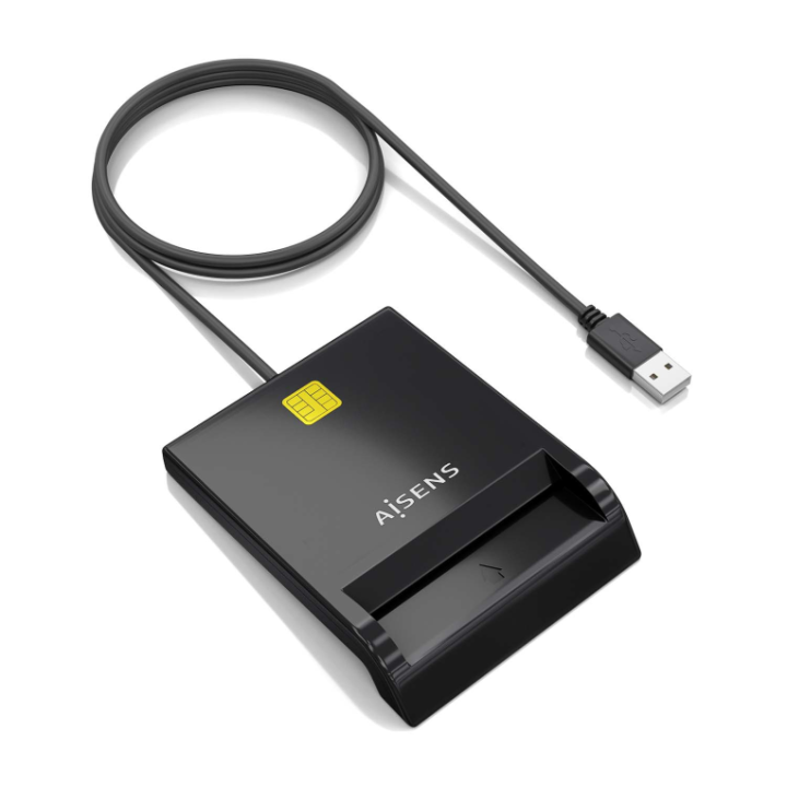 lector de tarjetas inteligente aisens dnie negro