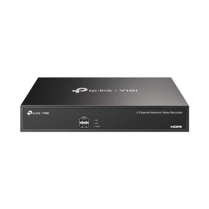 vigi nvr1004h grabador h.265+ 4 c 1x10/100 1xhdmi