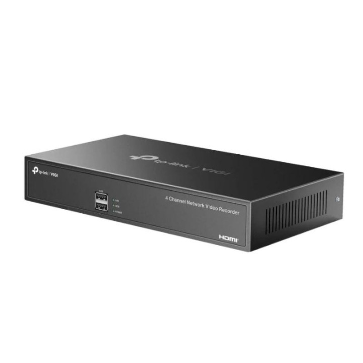 vigi nvr1004h grabador h.265+ 4 c 1x10/100 1xhdmi