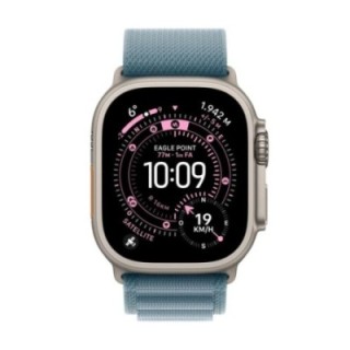 apple smartwatch apple watch ultra 3 gps + cellular 49mm natural titanium case blue alpine loop