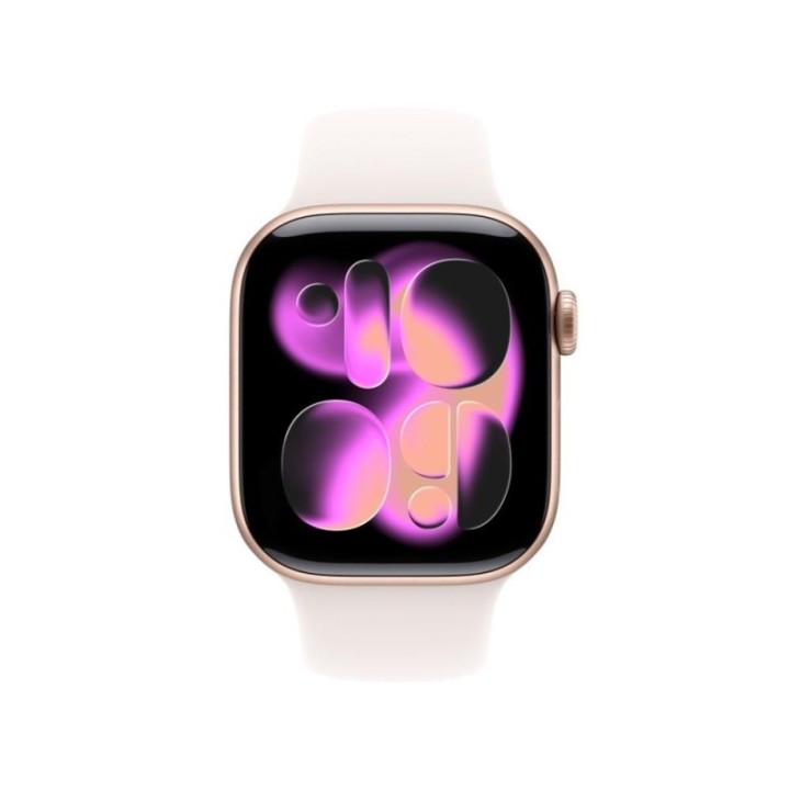 apple smartwatch apple watch s11 gps + cellular 42mm rose gold aluminium case light blush sport ba