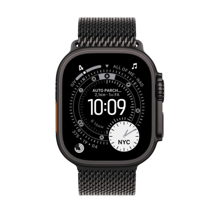 apple smartwatch apple watch ultra 3 gps + cellular 49mm black titanium case black titanium milan