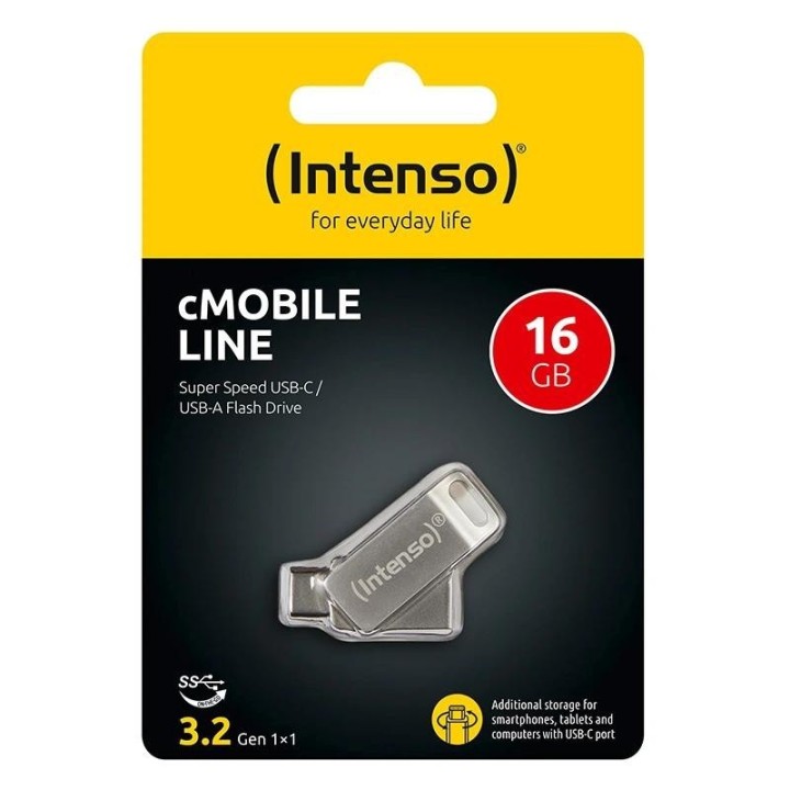 intenso lápiz usb cmobile usb 3.0 + typec 128gb