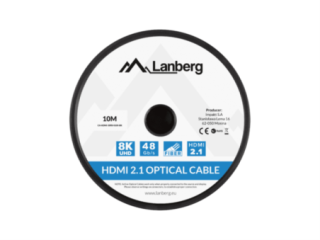 cable hdmi aoc lanberg v2.1 m/m optico activo 8k60hz 10m negro