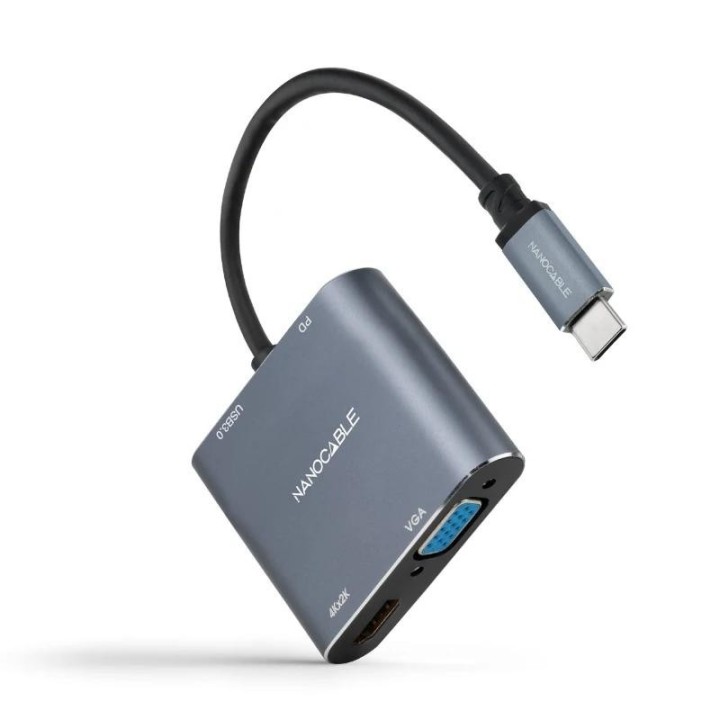 nanocable converosr usb c a hdmi/vga/usb3.0/pd