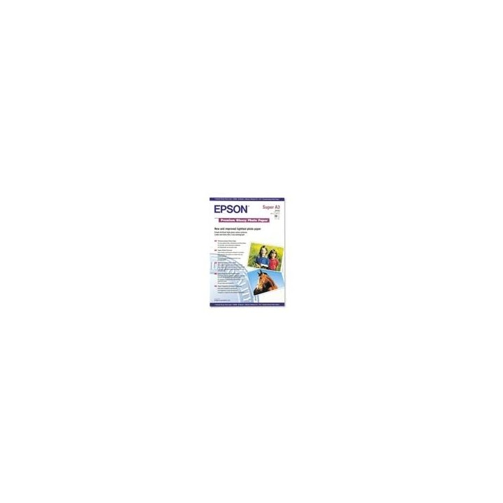 epson papel epson s041316 premiun glossy photo a3+ 20 hojas 250g