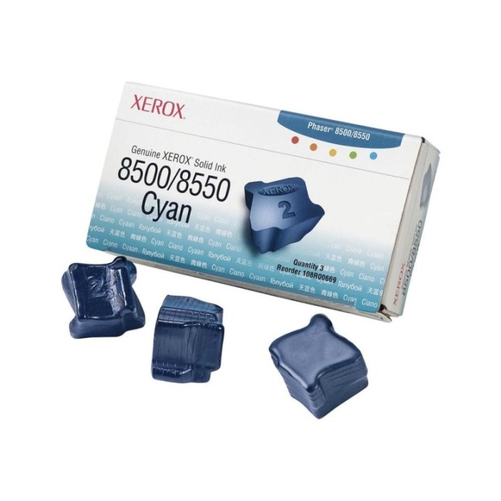 xerox tinta solida xerox tektronix phaser 8500   8550 cian 3 unidades