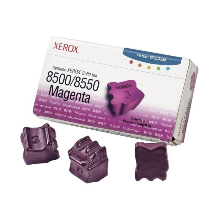 xerox tinta solida xerox tektronix phaser 8500   8550 magenta 3 unidades