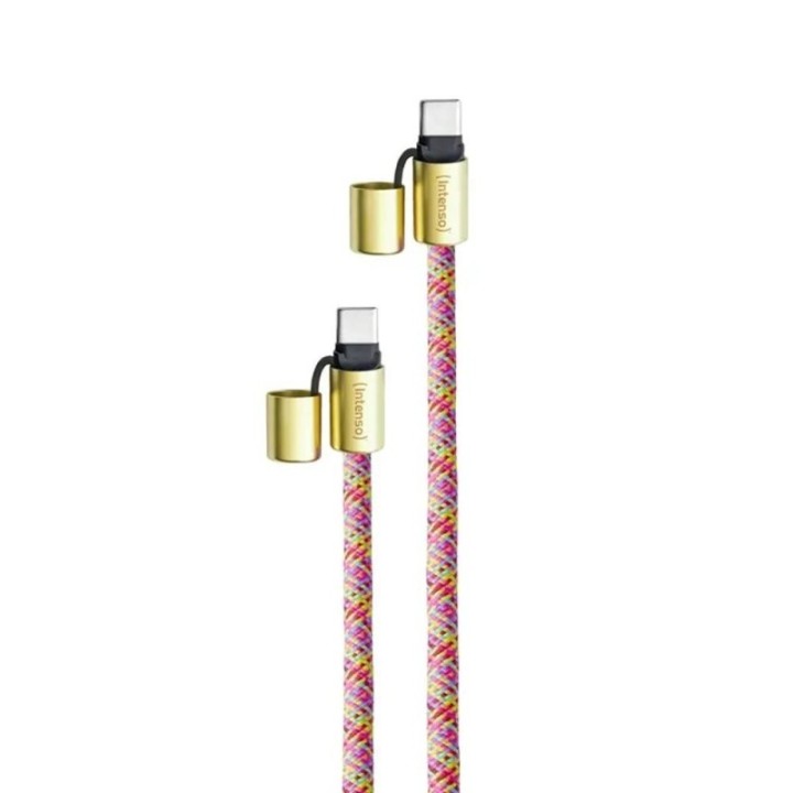 intenso cable usb tipo c intenso 1.65m    macho   macho    neon mix