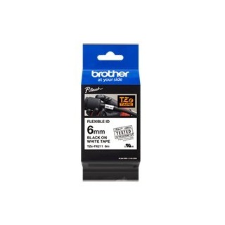 brother cinta laminada brother tzefx211 texto negro sobre fondo blanco    6mm ancho    8m longitud