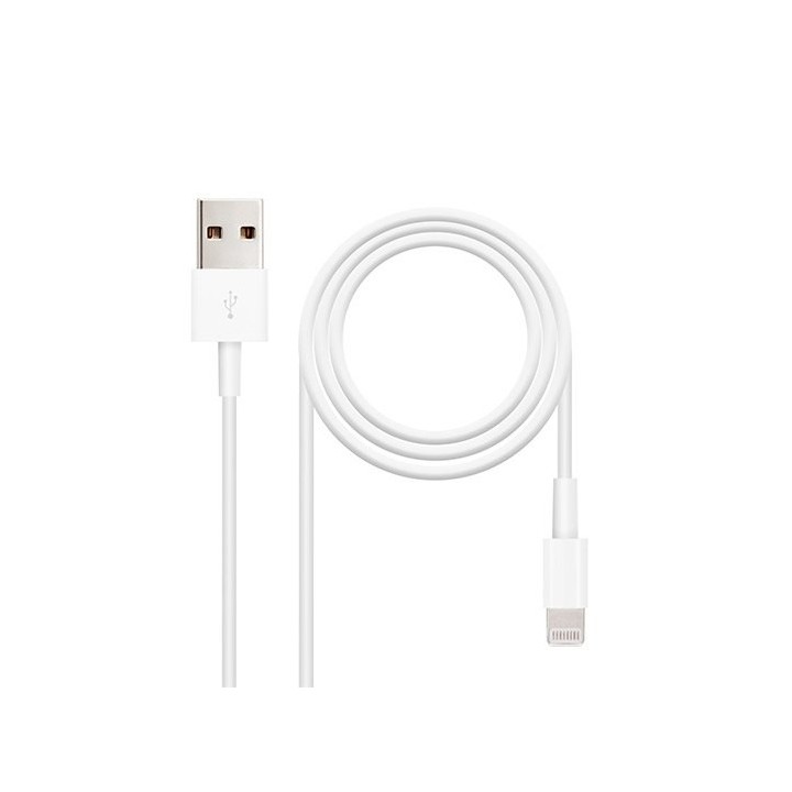 nanocable cable lightning a usb tipo a nanocable 50cm    macho   macho