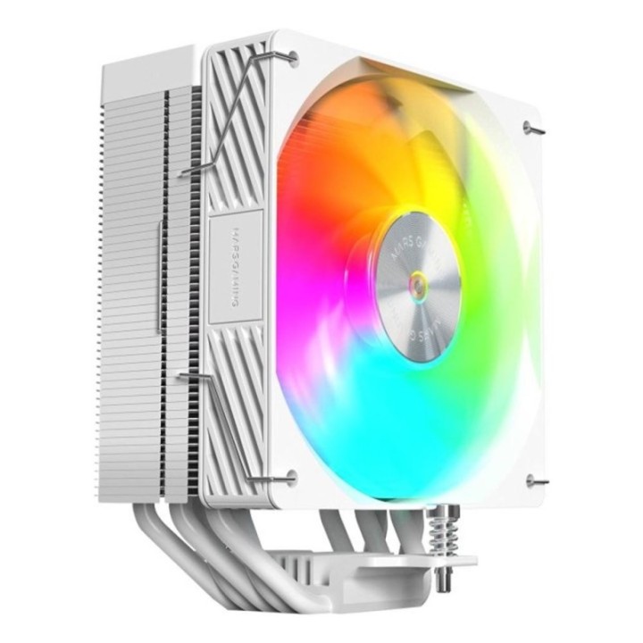mars gaming ventilador disipador cpu mars gaming mcpux5argbw argb 120mm blanco