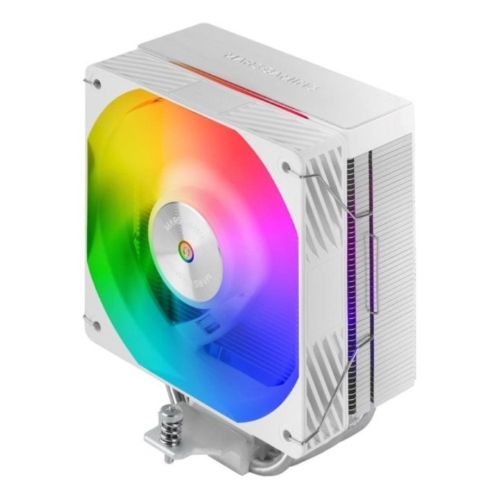 mars gaming ventilador disipador cpu mars gaming mcpux4argb argb 120mm blanco