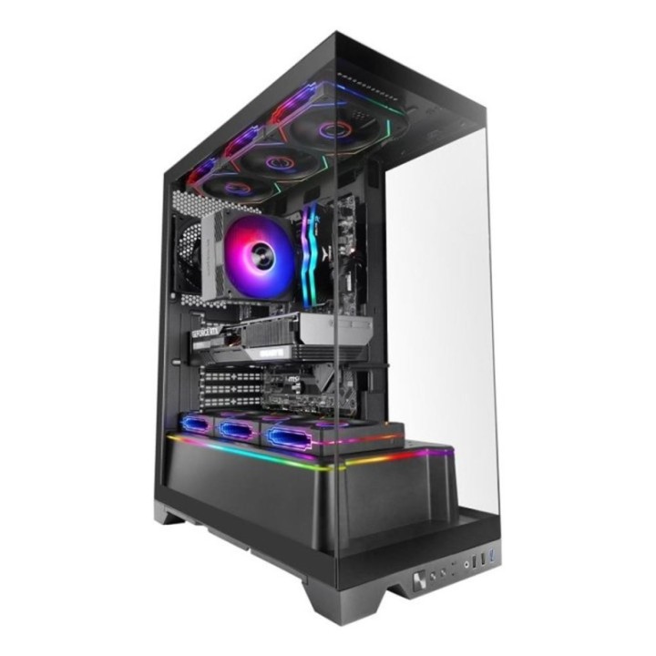 mars gaming caja ordenador mars gaming mcprisma atx argb cristal templado negro