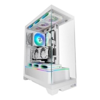 mars gaming caja ordenador mars gaming mcprismaw atx cristal templado blanco