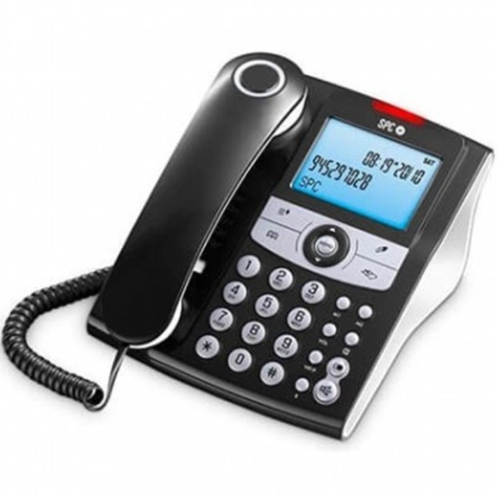 spc telefono fijo spc elegance id negro pantalla ilum.    8 melodias    70 memorias    manos libres