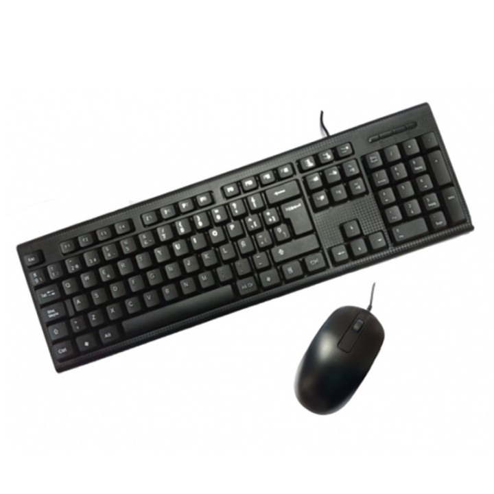 pc case kit teclado + raton pc case usb negro pcc   ktr   001