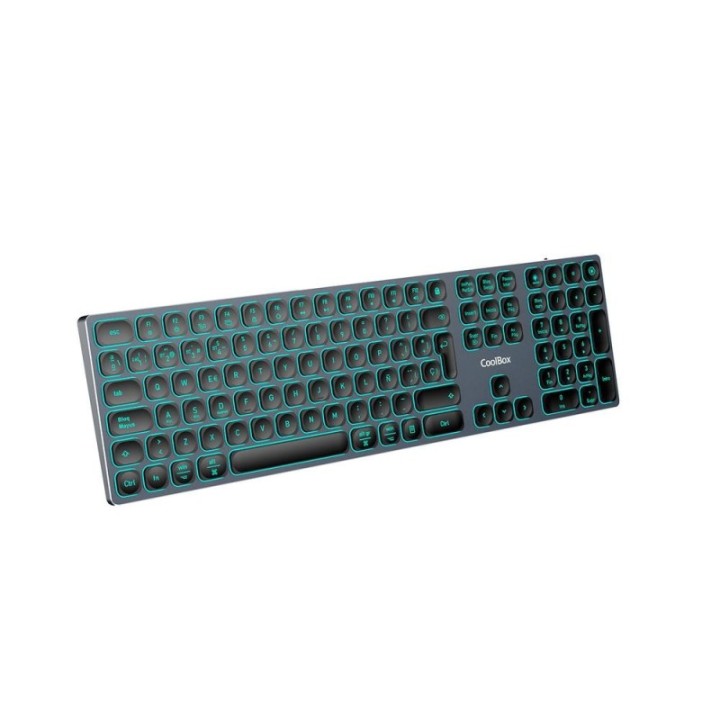 coolbox teclado inalambrico retroiluminado coolbox moonlight key b431