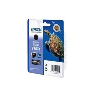 epson cartucho tinta epson t157140 negro foto para epson photo r3000   c13t15714010    tortuga