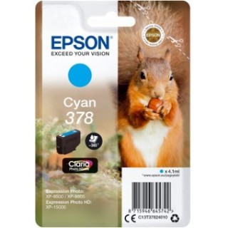 epson cartucho tinta epson c13t37824010 singlepack cian 378 claria photo hd ink xp   8500 ardilla