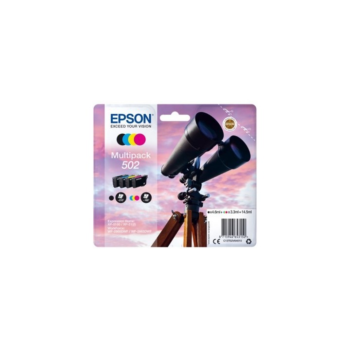 epson multipack tinta epson 502 c13t02v64010 negro cian magenta amarillo ink