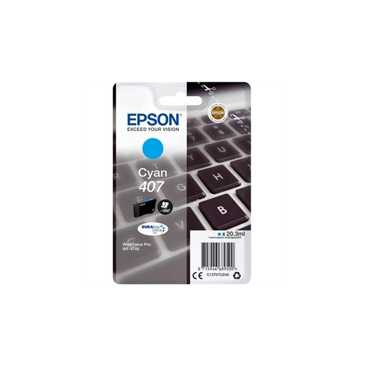 epson cartucho  tinta epson 407 cyan